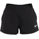 Vooraanzicht van de zwarte JDH Carbon Pro damesshort met klein logo op de rechterpijp