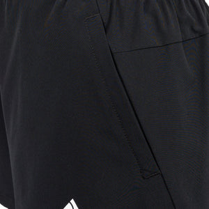 Detail van de schuine zakopening op de zwarte JDH Carbon Pro damesshort