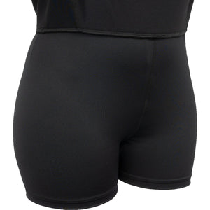 Detail van de zwarte ingenaaide binnenshort onder de JDH Carbon Pro damesrok