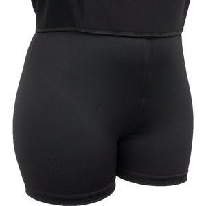 Detail van de zwarte ingenaaide binnenshort onder de JDH Carbon Pro damesrok