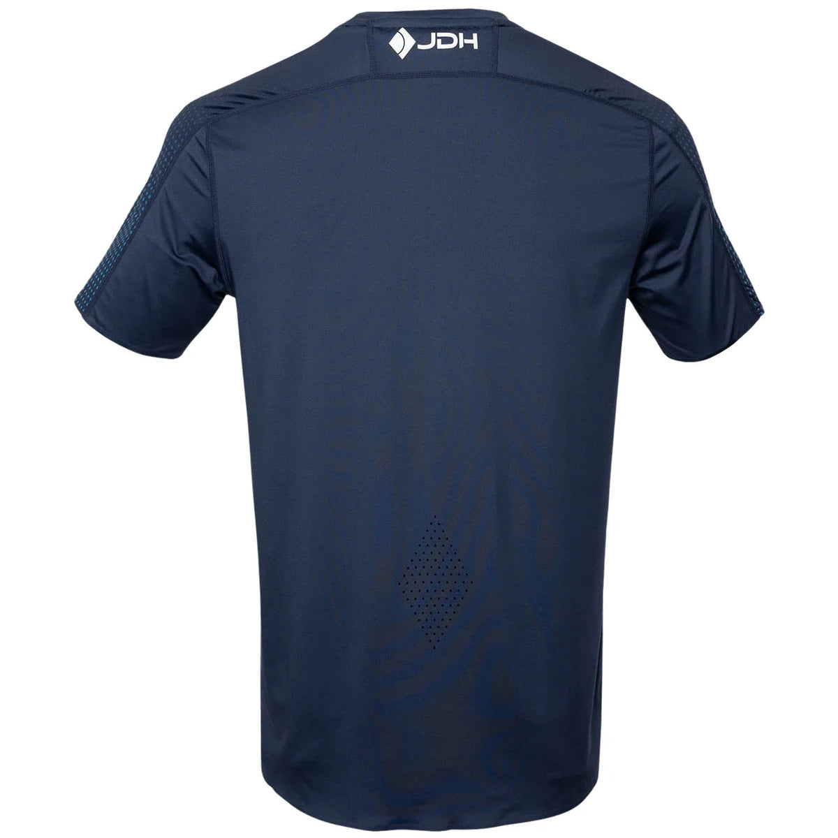 JDH Graphic T-Shirt Navy, achteraanzicht met logo in de nek