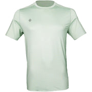 Vooraanzicht van het mintgroene JDH Graphic T-shirt met stippenprint en ronde hals