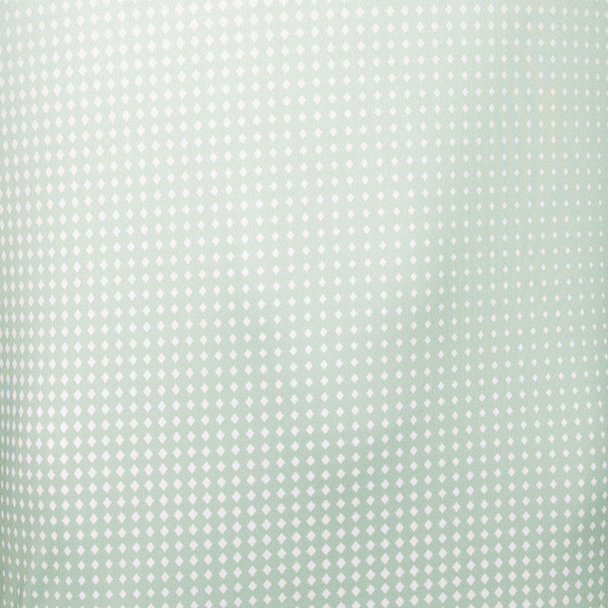 Close-up van de mintgroene stof met witte stippenprint van het JDH Graphic T-shirt