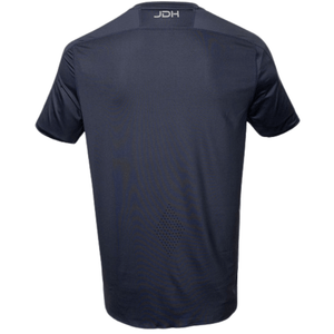 Achteraanzicht van het antracietgrijze Graphic T-shirt met logo in de nek