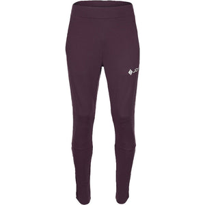 JDH Performance broek voor heren in aubergine, vooraanzicht met JDH-logo