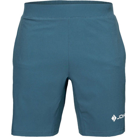 Vooraanzicht van de JDH Performance Short Tidal met wit JDH-logo op de pijp