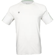 Vooraanzicht van het JDH Performance T-Shirt White met grijs merklogo op de linkerborst