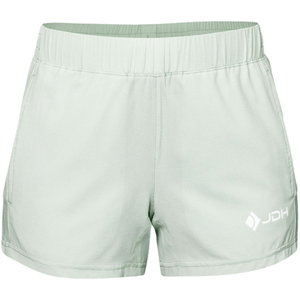 JDH Performance short voor dames in mintgroen, vooraanzicht met JDH-logo