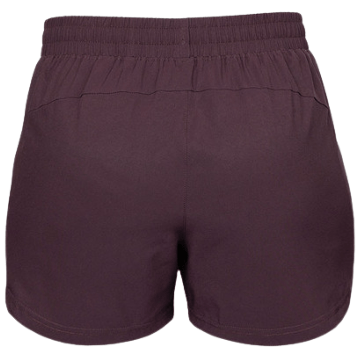 Achterzijde van de aubergine JDH Performance short voor dames