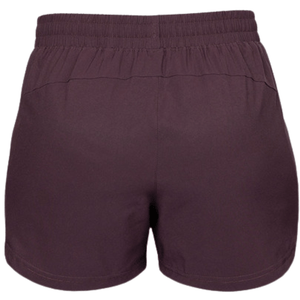 Achterzijde van de aubergine JDH Performance short voor dames