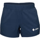 JDH Performance short voor dames in marineblauw, vooraanzicht met JDH-logo