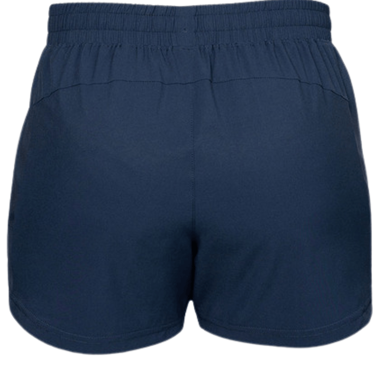 Achterzijde van de marineblauwe JDH Performance short voor dames