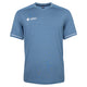 JDH Pro Tech T-shirt voor heren in lichtblauw met witte mouwbies, vooraanzicht