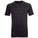 Zwart JDH Seamless shirt van melangestof met ronde hals en logo, vooraanzicht