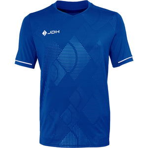 JDH Carbon Pro shirt in kobaltblauw met ruitprint, vooraanzicht