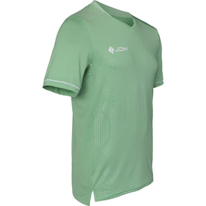 Schuin zijaanzicht van het lichtgroene JDH T-Shirt Carbon Pro met korte mouwen