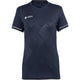 JDH Carbon W Pro T-shirt voor dames in marineblauw, vooraanzicht met witte bies