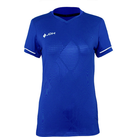 JDH Carbon W Pro T-shirt voor dames in kobaltblauw, vooraanzicht met witte bies
