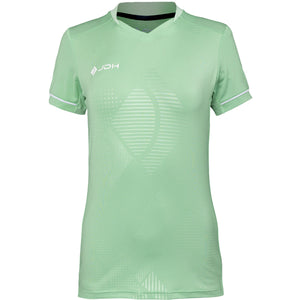 JDH Carbon W Pro T-shirt voor dames in mintgroen, vooraanzicht met witte bies