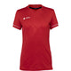 JDH Carbon W Pro T-shirt voor dames in rood, vooraanzicht met witte bies