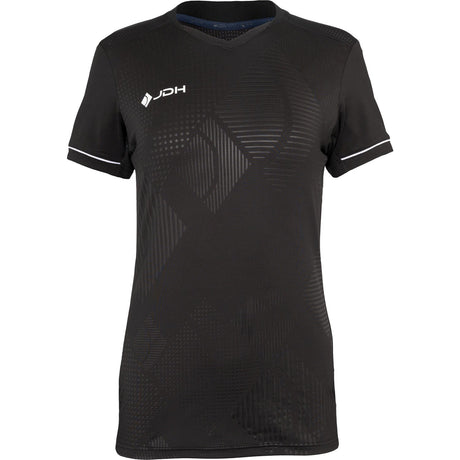 JDH Carbon W Pro T-shirt voor dames in zwart, vooraanzicht met witte bies