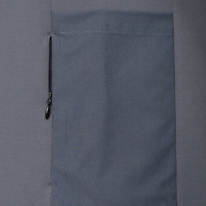 Detail van de ritszak op het grijze paneel van de JDH W Hooded Midlayer