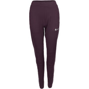 Vooraanzicht van de aubergine JDH W Performance Pant voor dames met smal toelopende pijpen