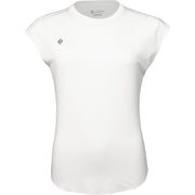 Vooraanzicht van het witte JDH W Performance T-Shirt voor dames met kapmouwtjes