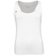 JDH Performance tanktop voor dames in wit, vooraanzicht met logo op de borst