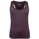 JDH Performance tanktop voor dames in aubergine, vooraanzicht met logo op de borst