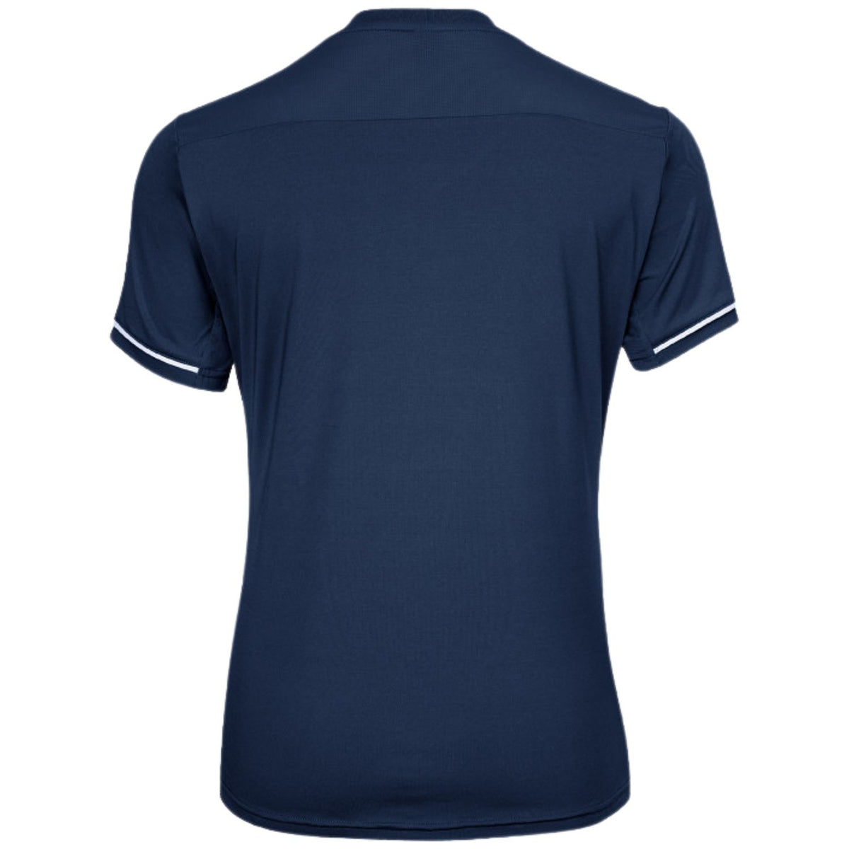 Achterzijde van het donkerblauwe JDH Pro Tech damesshirt