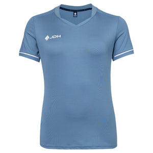 JDH Pro Tech damesshirt in lichtblauw met JDH-logo op de borst