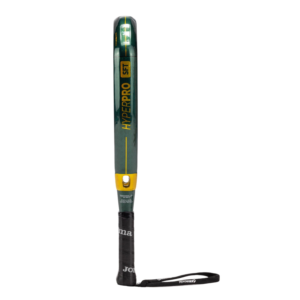Joma Hyper Pro Sft 2026 padelracket, zijaanzicht met Hyper Pro-opdruk