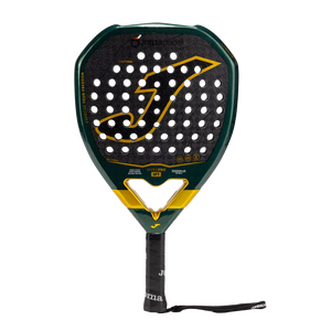 Joma Hyper Pro Sft 2026 padelracket in donkergroen met geel, vooraanzicht