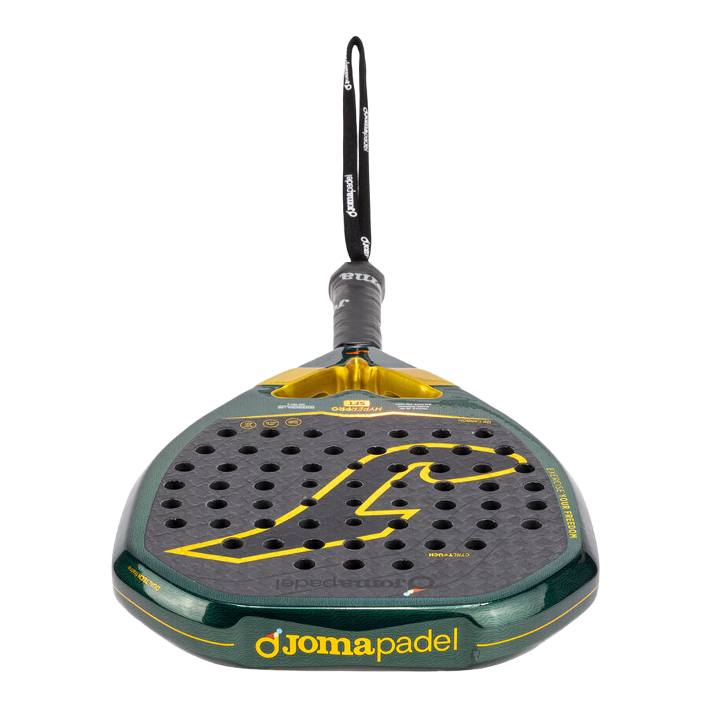 Bovenaanzicht van het Joma Hyper Pro Sft 2026 met Jomapadel-opdruk op de framerand