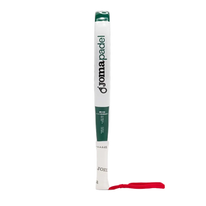 Zijaanzicht van het witgroene Joma Master 2026 met Jomapadel-opdruk op het frame