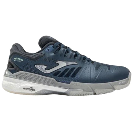 Joma Slam Classic Navy padelschoen in donkerblauw met zilver, zijaanzicht buitenkant