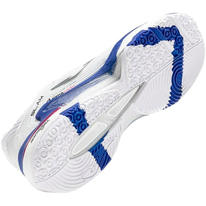 Witte zool van de Joma Slam Men 2026 met blauwe accenten