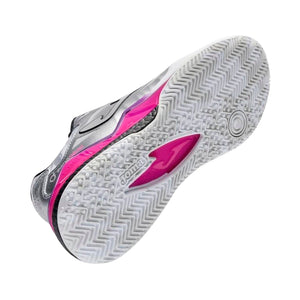 Witte zool van de Joma Spin Lady 2026 met fuchsia middenstuk