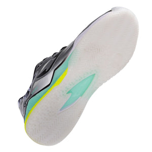 Witte zool van de Joma Spin Men 2026 met mintgroen en geel middenstuk