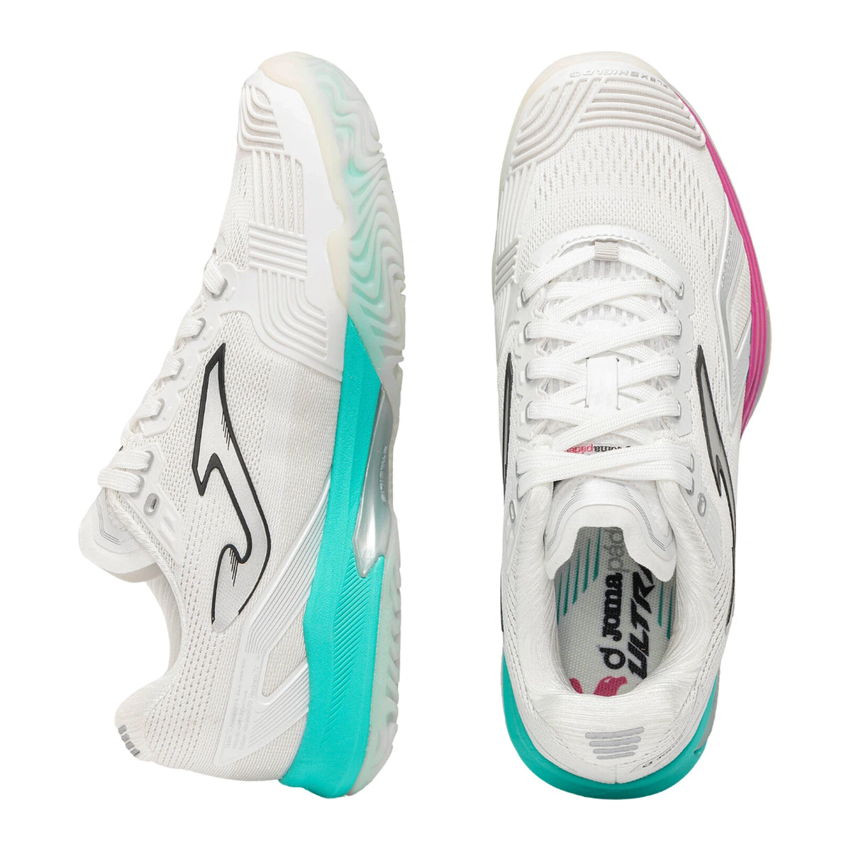 Bovenaanzicht van de Joma Ultra Light Lady White padelschoenen