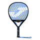 Joma Valkiria Flex 2026 padelracket in lichtblauw met geel, vooraanzicht