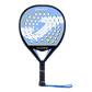 Joma Valkiria Flex 2026 padelracket in lichtblauw met geel, vooraanzicht