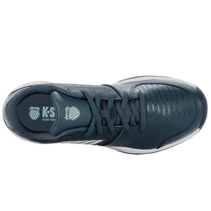 Bovenaanzicht van de donkergroene K-Swiss Court Express HB met K-Swiss-logo