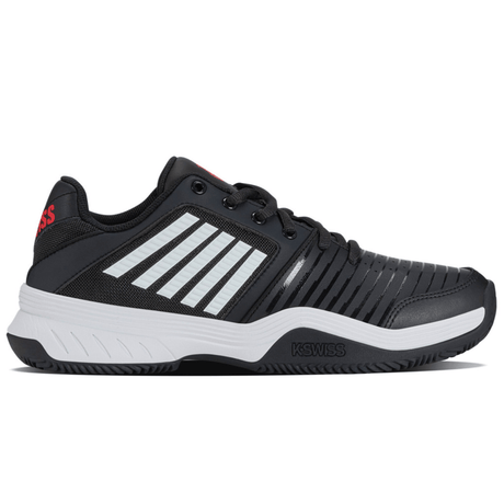 K-Swiss Court Express HB Limo/White/High Rise Red, zijaanzicht buitenkant