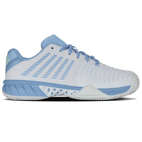 K-Swiss Express Light 3 Clay W in wit met lichtblauw, zijaanzicht buitenkant