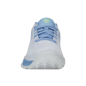 Vooraanzicht van de witte K-Swiss Express Light 3 Clay W met blauwe veters