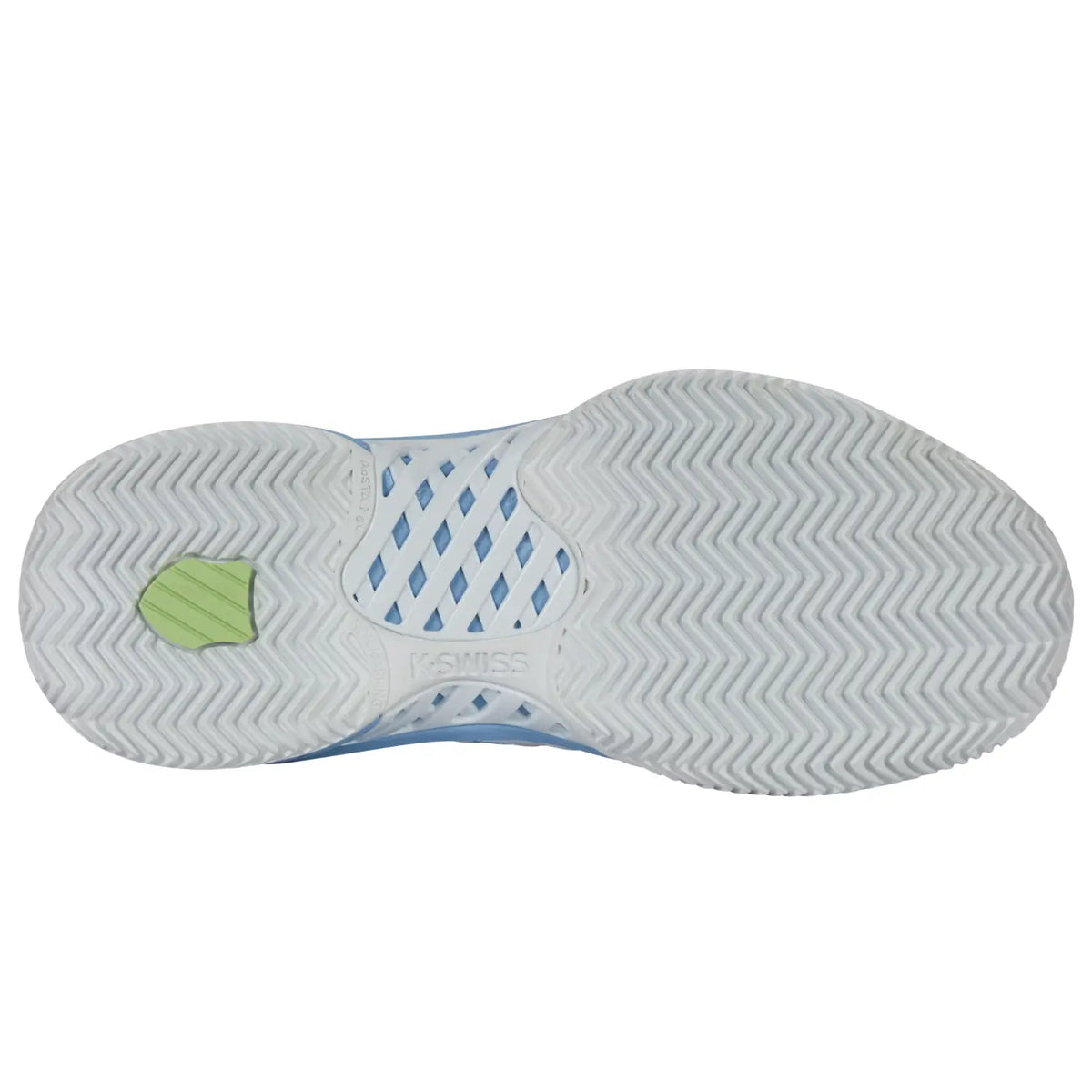 Witte zool van de K-Swiss Express Light 3 Clay W met lichtblauw middenstuk