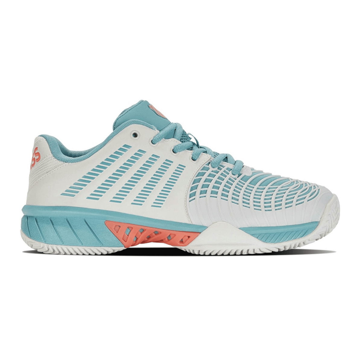 K-Swiss Express Light 3 HB W White/Blue, zijaanzicht buitenkant