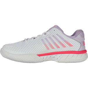 Binnenzijde van de witte K-Swiss Hypercourt Express 2 Clay W met roze zoolrand